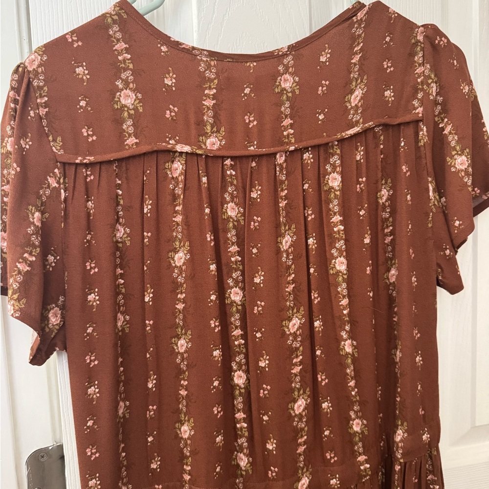 Christy Dawn Brown Floral Maxi Dress - Picture 3 of 4